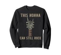 l'anniversaire de This Nonna Can Still Rock on Skeleton Hand Guitare Sweatshirt