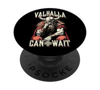 l'anniversaire d'un Viking, Valhalla, Peut Attendre la vieillesse d'un père Guerrier Nordique PopSockets PopGrip Adhésif