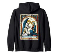 L'Annonciation, bénie sois-tu ? Luc 1:45 Sainte Marie catholique Sweat à Capuche