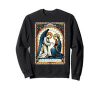 L'Annonciation, bénie sois-tu ? Luc 1:45 Sainte Marie catholique Sweatshirt