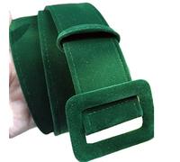 LANOBA Ceinture large en velours pour femme, corset vintage taille haute pour robe, 5 cm de large, 106,7 cm de long, vert, taille unique