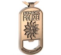 LANOLU Décapsuleur amusant pour ouvrir la police, marque de police comme porte-clés, cadeaux pour les policiers et les fans de police, décapsuleur amusant avec dos amusant
