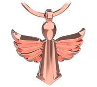 LANOLU Porte-clés ange gardien, porte-clés, porte-bonheur voiture - Pendentif avec place pour gravure, cadeaux pour permis de conduire, pendentif porte-bonheur, Or rose, s, Porte-clés