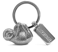 LANOLU Porte-clés paresseux en métal avec gravure porte-bonheur - Porte-clés Sloth - Porte-clés animal Kawaii - Meilleure amie avec figurine 3D - Pendentif paresseux - Idée cadeau, argenté, S