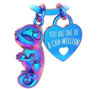 LANOLU Porte-clés pingouin pour partenaire, cadeau pingouin, porte-clés pour couple, anniversaire de mariage, pendentif porte-bonheur avec gravure « Du bist mein Pingouin, Pingouin », Arc-en-ciel