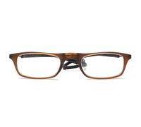 Lanomi Lunettes de lecture étroites pour homme et femme - Fermeture magnétique - Aide à la lecture - Aide à la lecture - Avec bandes élastiques en silicone, Cadre marron noir bras, m