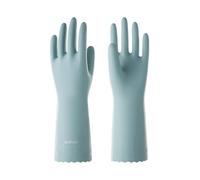 LANON 1 Paire Gants Menage, Gants Vaisselle Doublure Floquée en Coton, Extra Doux Gants de Nettoyage, Sans latex, Étanche, Surf Spray, Taille M