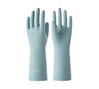 LANON 1 Paire Gants Menage, Gants Vaisselle Doublure Floquée en Coton, Extra Doux Gants de Nettoyage, Sans latex, Étanche, Surf Spray, Taille L