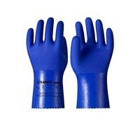 LANON Gants Chimiques, Gants de Travail en PVC, Impérméable et Réutilisables, Résistance les Acides, Alcalis et Huiles, Antidérapants, EN388/EN 374, XL/10