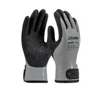 LANON Gants de Travail Hiver pour Hommes et Femmes, Double Revêtement en Caoutchouc, Thermiques, Imperméables, Antidérapants, Gris, Taille XL