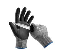 LANON Niveau D Gants Anti Coupure, Gants de Travail en Nitrile, Adaptation 3D Confortable, Pouces Renforcés, Dextérité, Respirants, Mécaniques, Écran Tactile, Taille M/8 (1 Paire)