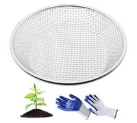 Lanovuto Tamis Jardinage 30 cm, Métal Tamis de Jardin à Mailles de 6 mm, Tamis Sable pour Terre, Compost, Semences
