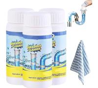Lanoxie Deboucheur Canalisation, Cenmall Deboucheur Evier, Lanoxie Déboucheur Pro, Nettoyant Puissant Pour Canalisation, Poudre Nettoyante, Pour Cuisine Et Salle De Bain, Sink And Drain Cleaner (3PC)