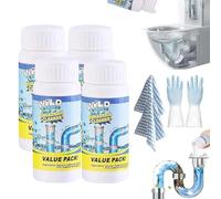 Lanoxie Déboucheur de Canalisation, Lanoxie Déboucheurs Pro, Nettoyant Puissant Canalisation, Idéal En Cas d'Eau Stagnante Cuisine, Sink and Drain Cleaner (4PCS)