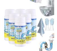 Lanoxie Déboucheur de Canalisation, Lanoxie Déboucheurs Pro, Nettoyant Puissant Canalisation, Idéal En Cas d'Eau Stagnante Cuisine, Sink and Drain Cleaner (6PCS)