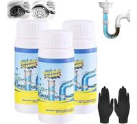 Lanoxie Déboucheur Pro,2026 Lanoxie Deboucheur Evier,Powerful Pipeline Dredging Agent,Déboucheur Canalisation,Sink and Drain Cleaner,Deboucheur Wc Pour Cuisine Et Salle De Bain,Avec Gants,110 g (3)