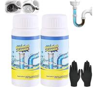 Lanoxie Déboucheur Pro,2026 Lanoxie Deboucheur Evier,Powerful Pipeline Dredging Agent,Déboucheur Canalisation,Sink and Drain Cleaner,Deboucheur Wc Pour Cuisine Et Salle De Bain,Avec Gants,110 g (2)