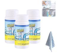 Lanoxie Sink and Drain Cleaner,Powerful Drain and Pipe Cleaner,Portable Foaming Pipeline Dredging Agent for Kitchen,Utilisations Multiples,Pour Nettoyer Votre Cuisine,Vanité (3pc)