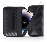 lanpard 2PCS Large Étuis Anti RFID pour Téléphone et Clé Voiture, Sac Cage de Faraday Blocage Signal RFID NFC WiFi GSM Bluetooth - Carbone de Fibre