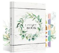 Lanpn B5 Journal de Recettes et Blanc, Livre Cahier de Recettes Cuisine à Remplir, Carnet Recette pour Enregistrer vos Propres Recettes, Livre Recette Vierge, Recipe Book Cookbook, Anglaise