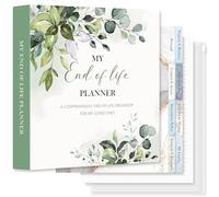 Lanpn Classeur Organiseur de Fin de Vie, My End of Life Planner Dossier Successorale avec 8 Séparateurs & 10 Pochettes Plastiques, Planificateur Décès Plan Funéraire Héritage Souhaits Finaux, Anglais