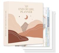 Lanpn Classeur Organiseur de Fin de Vie, My End of Life Planner Dossier Successorale avec 8 Séparateurs & 10 Pochettes Plastiques, Planificateur Décès Plan Funéraire Souhaits Finaux Héritage, Anglais