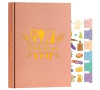 Lanpn Journal de Recettes à Remplir, B5 Livre Cahier de Recettes Cuisine et Blanc, Carnet Recette pour Enregistrer vos Propres Recettes, Livre Recette Vierge, Recipe Book Cookbook, Rose, Anglaise
