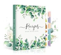 Lanpn Journal de Recettes et Blanc, A5 Livre Cahier de Recettes Cuisine à Remplir, Carnet Recette pour Enregistrer vos Propres Recettes, Livre Recette Vierge, Recipe Book Cookbook, Anglaise