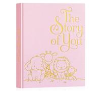Lanpn Livre de Naissance Bébé Fille Garçon - The Story of You, Album Photo Bebe Première Année à 5 Ans, Journal Naissance Baby Book pour Coller Photos Écrire Cadeau, Rose, Anglais, 154 Pages