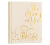 Lanpn Livre de Naissance Bébé Fille Garçon - The Story of You, Album Photo Bebe Première Année à 5 Ans, Journal Naissance Baby Book pour Coller Photos Écrire Cadeau, Beige, Anglais, 154 Pages