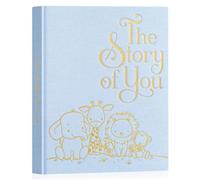 Lanpn Livre de Naissance Bébé Fille Garçon - The Story of You, Album Photo Bebe Première Année à 5 Ans, Journal Naissance Baby Book pour Coller Photos Écrire Cadeau, Bleu, Anglais, 154 Pages