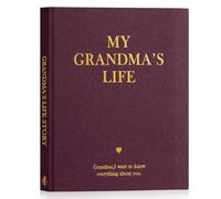 Lanpn Mamie Raconte Moi Ton Histoire, Grand-mère Livre d'histoire de La Vie avec 260+ Questions, Grandma Life Story Journal Intime Mémé Souvenirs, Fête des mères Anniversaire Cadeau, Anglais, Violet