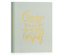 Lanpn Mamie Raconte Moi Ton Histoire, Grand-mère Livre d'histoire de La Vie avec 260+ Questions, Grandma Life Story Journal Intime Mémé, Fête des mères Anniversaire Souvenirs Cadeau, Vert, Anglais