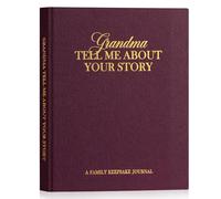 Lanpn Mamie Raconte Moi Ton Histoire, Grand-mère Livre d'histoire de La Vie avec 260+ Questions, Grandma Life Story Journal Intime Mémé Souvenirs, Fête des mères Anniversaire Cadeau, Violet, Anglais