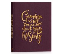 Lanpn Mamie Raconte Moi Ton Histoire, Grand-mère Livre d'histoire de La Vie avec 260+ Questions, Grandma Life Story Journal Intime Mémé, Fête des mères Anniversaire Souvenirs Cadeau, Violet, Anglais