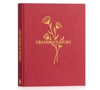 Lanpn Mamie Raconte Moi Ton Histoire, Grand-mère Livre d'histoire de La Vie avec 260+ Questions, Journal Intime Mémé Grandma Life Story Souvenirs, Fête des mères Anniversaire Cadeau, Rouge, Anglais