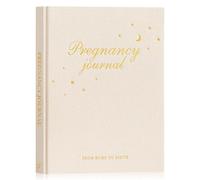 Lanpn Mon Journal de Grossesse, Livre Grossesse pour Future Maman, Carnet Grossesse 156 pages, Souvenirs Bébé Naissance, Cadeau Femme Enceinte Pregnancy Future Parents, Beige, Anglais