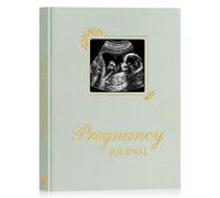 Lanpn Mon Journal de Grossesse, Livre Grossesse pour Future Maman, Carnet Grossesse 156 pages, Souvenirs Bébé Naissance, Cadeau Femme Enceinte Pregnancy Future Parents, Anglais, Vert Sauge