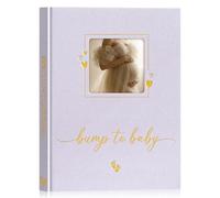 Lanpn Mon Journal de Grossesse, Livre Grossesse pour Future Maman, Carnet Grossesse Pregnancy 156 pages, Souvenirs Bébé Naissance, Cadeau Femme Enceinte Future Parents, Violet, Anglais