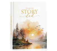 Lanpn Papa Raconte Moi Ton Histoire avec 300+ Questions, Livre d'histoire de La Vie de Papa, Dad Story Book Journal Guidé Carnet de Souvenirs, Fête des Pères Anniversaire Noël Cadeau, Sunset