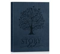 Lanpn Papa Raconte Moi Ton Histoire avec 300+ Questions, Livre d'histoire de La Vie de Papa, Dad Story Book Journal Guidé Carnet de Souvenirs, Fête des Pères Anniversaire Noël Cadeau, Bleu