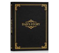 Lanpn Papa Raconte Moi Ton Histoire, Livre d'histoire de La Vie de Papa avec 300+ Questions, Dad Story Book Journal Guidé Carnet de Souvenirs, Fête des Pères Anniversaire Noël Cadeau, Noir