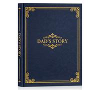 Lanpn Papa Raconte Moi Ton Histoire, Livre d'histoire de La Vie de Papa avec 300+ Questions, Dad Story Book Journal Guidé Carnet de Souvenirs, Fête des Pères Anniversaire Noël Cadeau, Bleu