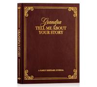Lanpn Papy Raconte Moi Ton Histoire, Grand-père Livre d'histoire de La Vie avec 270+ Questions, Grandpa Life Story Journal Intime pépé Souvenirs, Fête des Pères Anniversaire Cadeau, Marron, Anglais