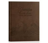 Lanpn Papy Raconte Moi Ton Histoire, Grand-père Livre d'histoire de La Vie avec 270+ Questions, Grandpa Life Story Journal Intime pépé, Fête des Pères Anniversaire Cadeau Souvenirs, Marron, Anglais