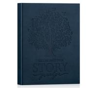 Lanpn Papy Raconte Moi Ton Histoire, Grand-père Livre d'histoire de La Vie avec 270+ Questions, Journal Intime pépé Grandpa Life Story Souvenirs, Fête des Pères Anniversaire Cadeau, Bleu, Anglais
