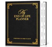 Lanpn Planificateur de Fin de Vie - My End of Life Planner, Organiseur de Décès avec Onglets, Carnet Planification Guide pour Funérailles Héritage Souhaits Finaux Documents Importants, Noir