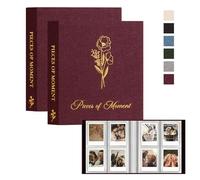 Lanpn Polaroid Album Photo 208 Pochette 2 Paquets, Mini Album pour Fujifilm Instax Mini 12 11 9 90 8 8+ 7s 40 70 Polaroid Snap PIC-300 Z2300 SocialMatic Instant Camera Zip Instant Printer, Violet