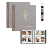 Lanpn Polaroid Album Photo 208 Pochette 2 Paquets, Mini Album pour Fujifilm Instax Mini 12 11 9 90 8 8+ 7s 40 70 Polaroid Snap PIC-300 Z2300 SocialMatic Instant Camera Zip Instant Printer, Gris