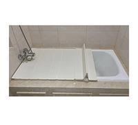 LANRUEU Blanc PVC Pliant Ponts De Baignoire Étanche À La Poussière Couverture, D'isolation, 0,6cm D'épaisseur Accessoires, 22 Taille(70x170x0.6cm)